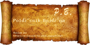 Polácsik Bojána névjegykártya